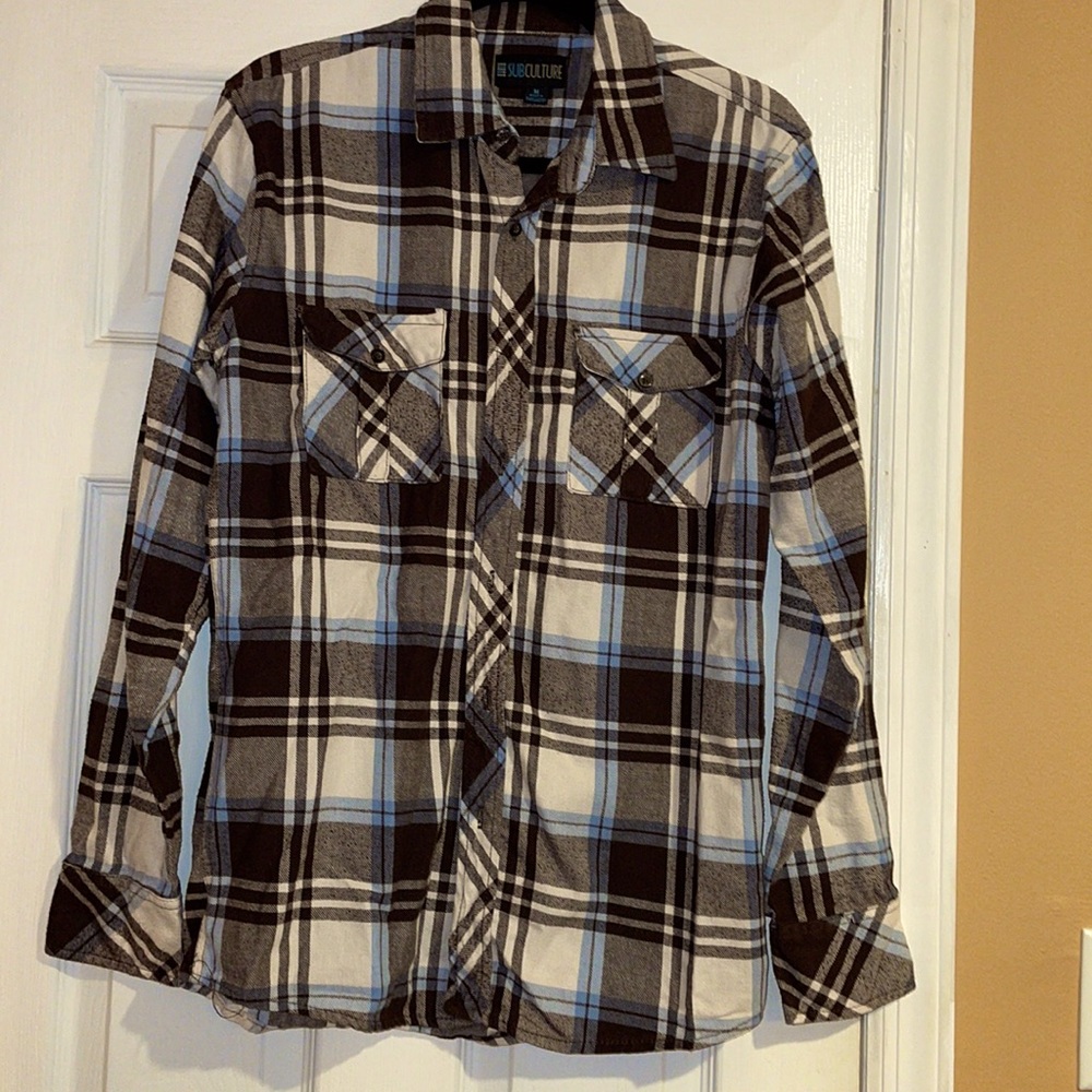 Subculture long sleeve cotton/poly shirt